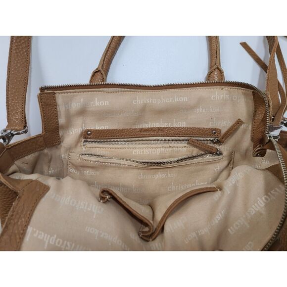 Christopher Kon Vintage Tan Hobo Satchel Bag Handbag Purse for Women Crossbody - Picture 8 of 8